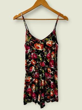 Ripe Black Floral Tube Top with Multicolor Print